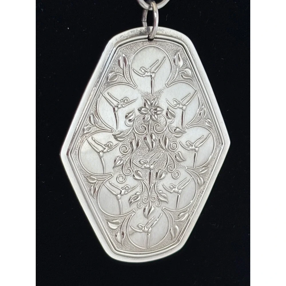 Towle 1979 Sterling Christmas Medallion Nine Ladies Dancing Pendant Original Box